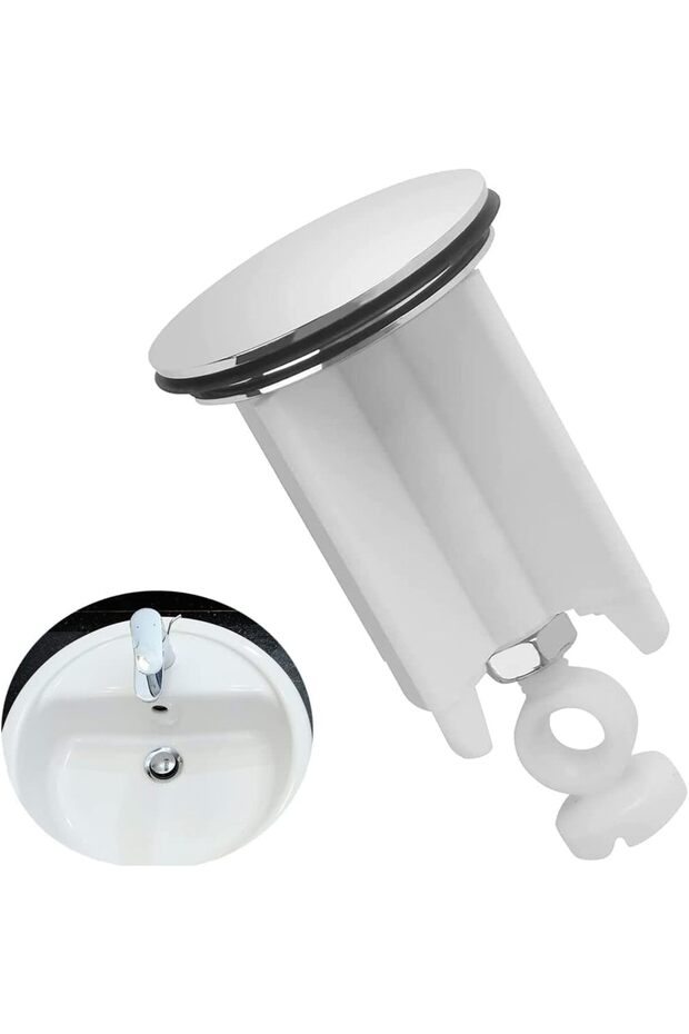 Universal Chrome Pop-Up Drain Plug, 40mm
