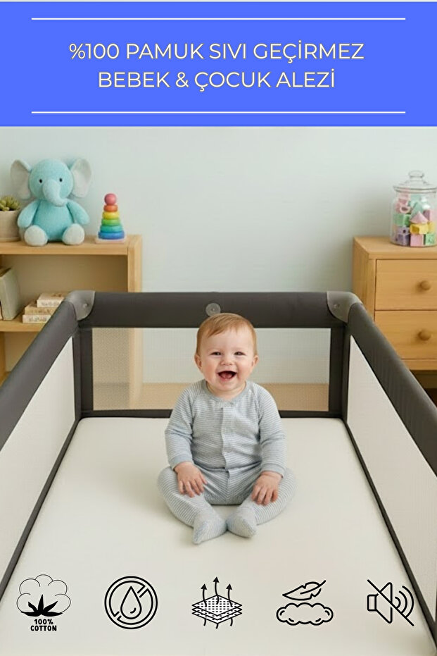 100% Cotton, Liquid-Proof Baby and Child Mattress Protector, Crib, Nursery, Kindergarten Mattress Protector