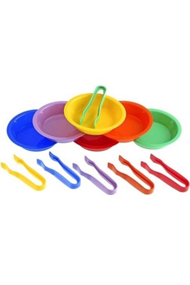 Transfer Set Activity Toy (6 Bowls, 6 Tongs) Kindergarten Montessori Educational Skill Development Toy