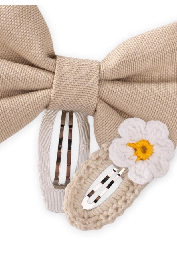 Kurdele Ve Örmeli Toka Bej - 2