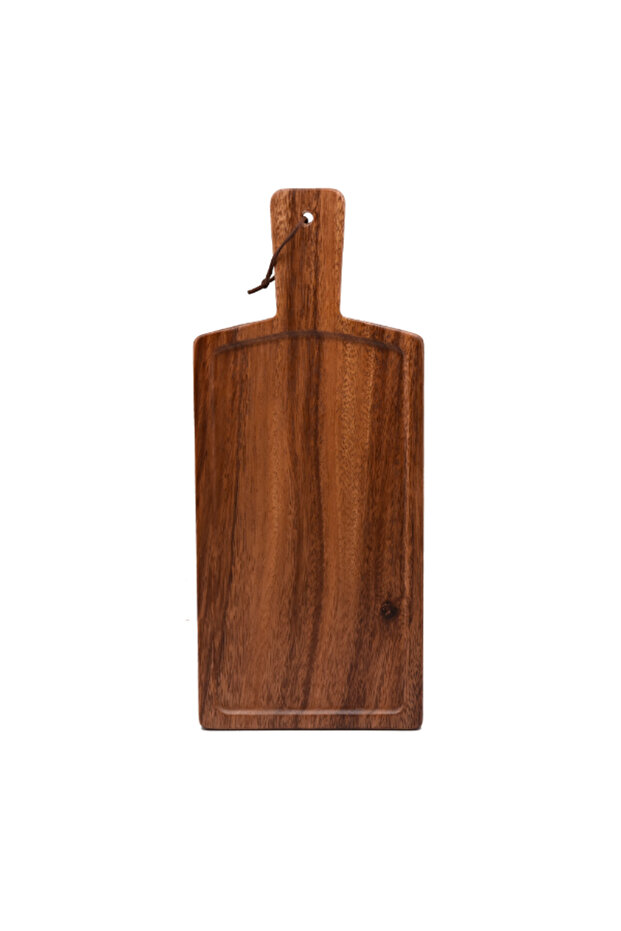 طبق تقديم مستطيل من خشب الجوز - 1