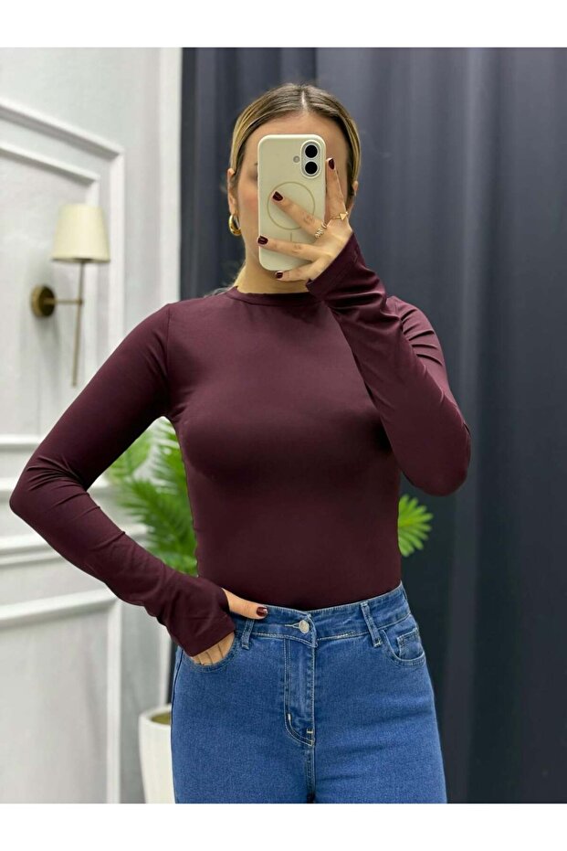 بلوزة بياقة هالتر مع أربطة للأصابع - 2