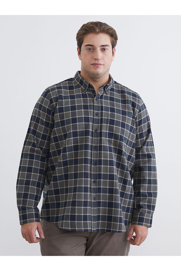 Timeless Clothing & Timeless Choices Standard Fit Checkered Embroidered Men's Shirt