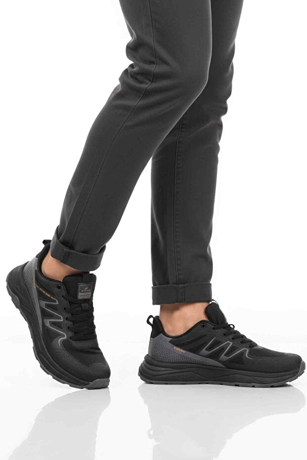 Black Lace-Up Men's Sports Shoes Bst-2002 m