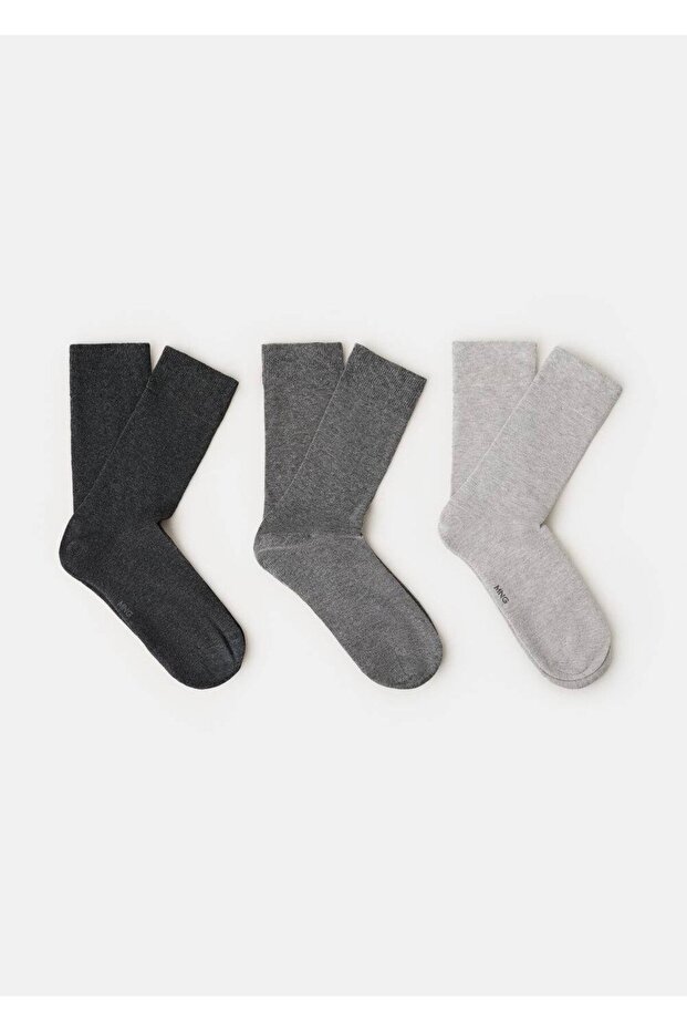3'lü pamuklu çorap - 1