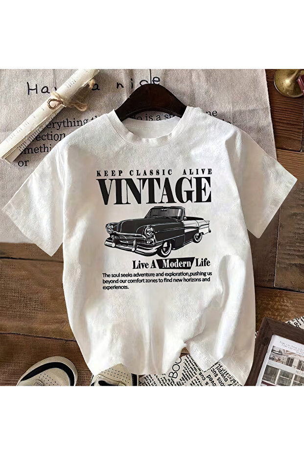 Vintage Car T-Shirt Print