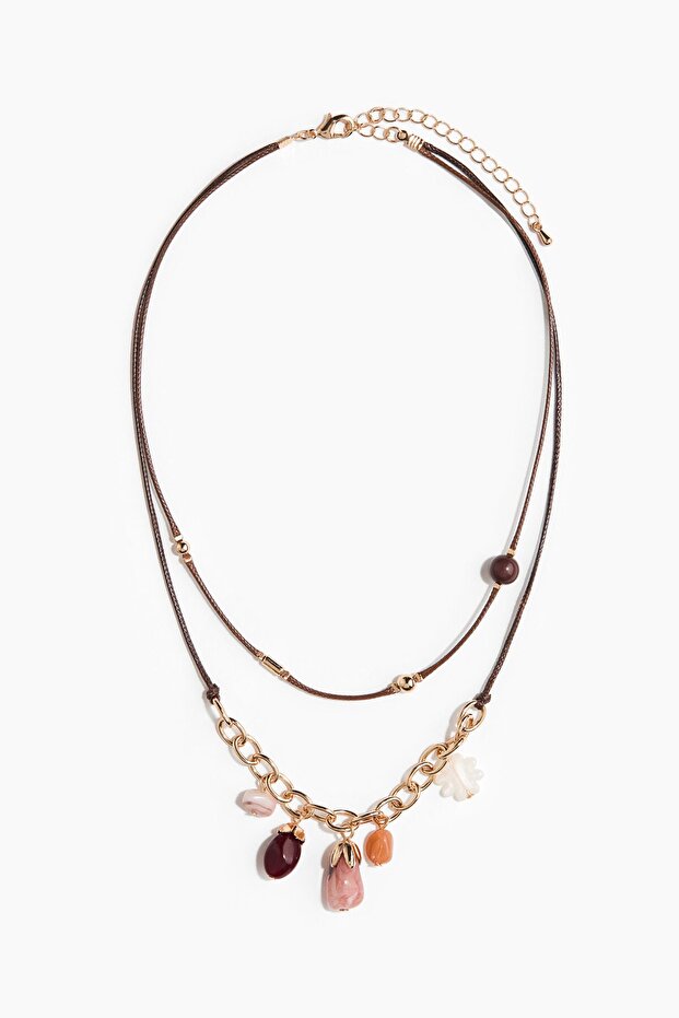 İki Sıralı İp Kolye - 1