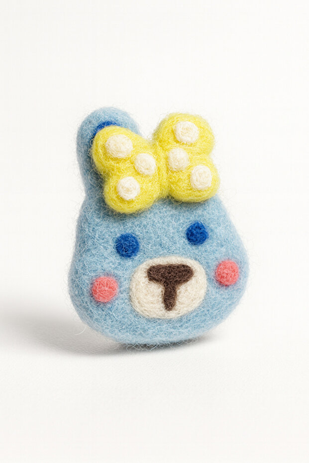 Handmade Felt Figure Brooch Buckle Crown Ornament – Cute Felt Accessory 22