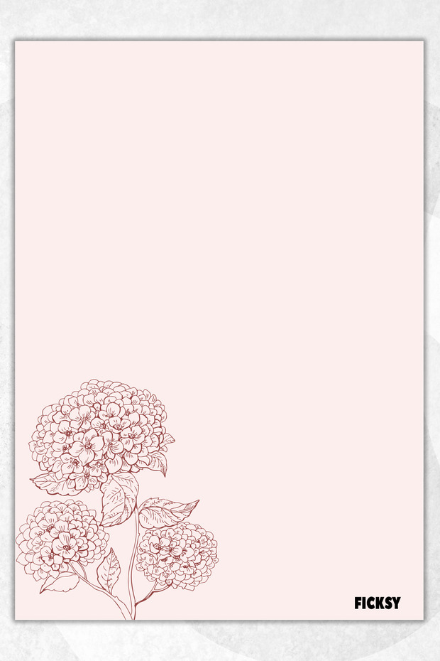 Flower Note Paper - A5 Size - 50 Sheets - Notepad - Memopad - Memo Pad - To Do List - 1