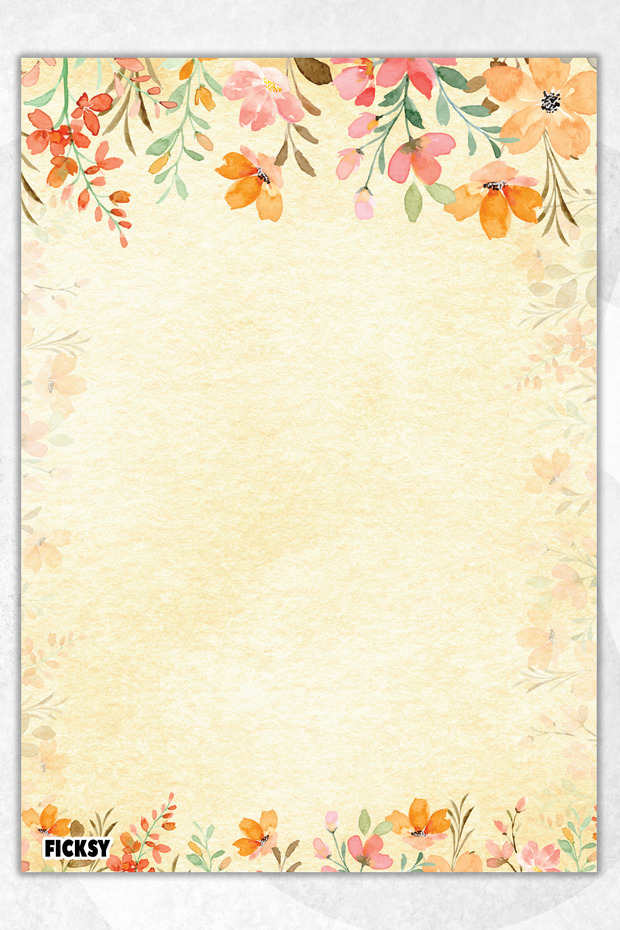 Flower Note Paper - A5 Size - 50 Sheets - Notepad - Memopad - Memo Pad - To Do List - 1