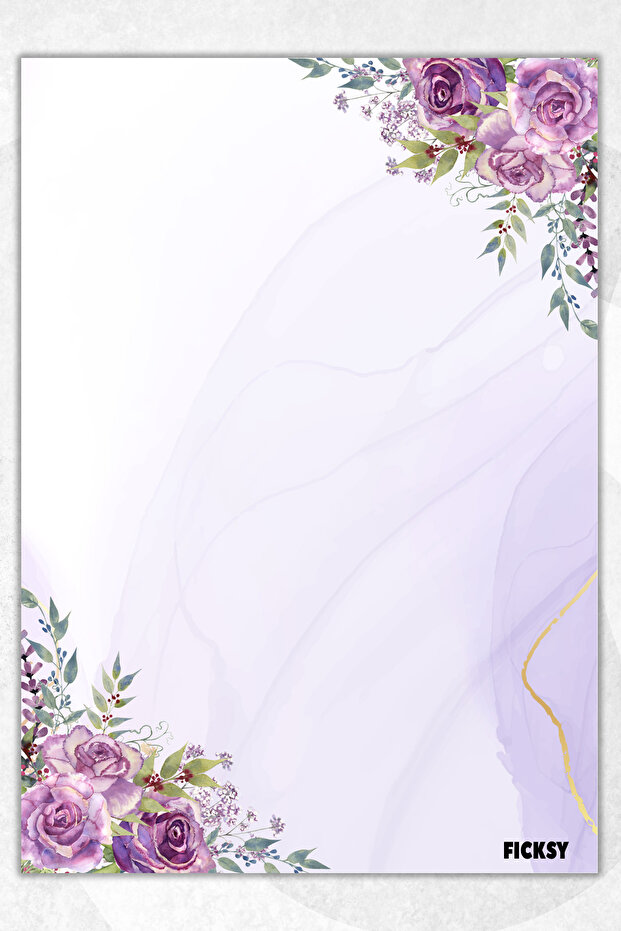 Flower Note Paper - A5 Size - 50 Sheets - Notepad - Memopad - Memo Pad - To Do List - 1