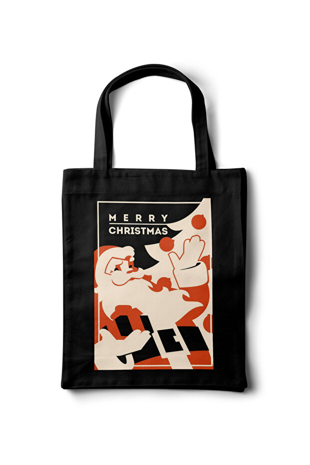 Gabardine Cloth Bag – Santa Claus Illustration - 35X40