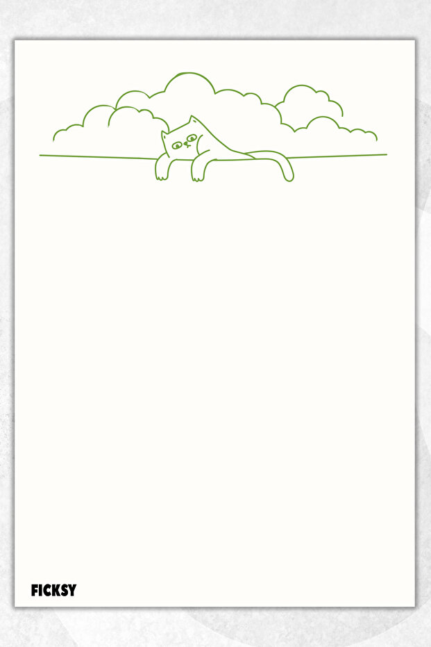 Cat Note Paper - A5 Size - 50 Sheets - Notepad - Memopad - Memo Pad - to Do List - 1