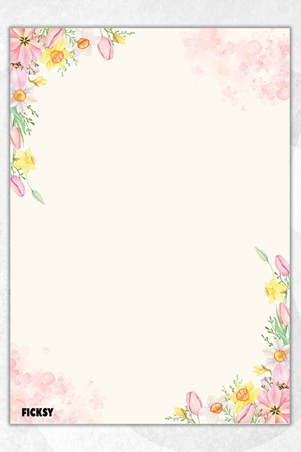 Flower Note Paper - A5 Size - 50 Sheets - Notepad - Memopad - Memo Pad - To Do List - 1