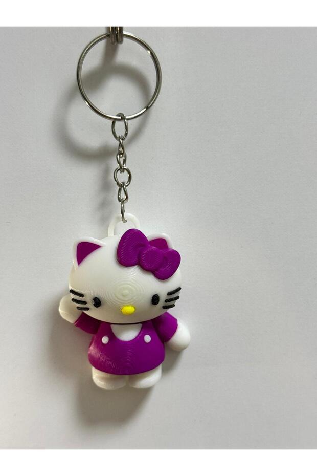 3d Sevimli Hello Kitty Model Anahtarlık - 2