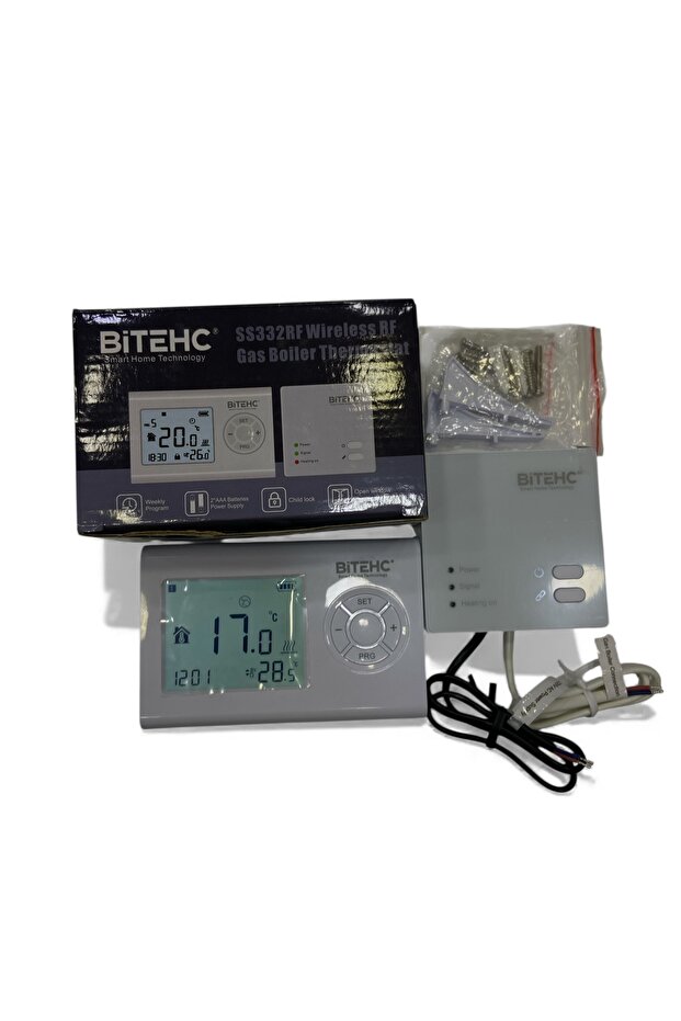 (BİTECH) SS332RF KOMBİ ODA TERMOSTATI KABLOSUZ (PROGRAMLANABİLİR) - 1