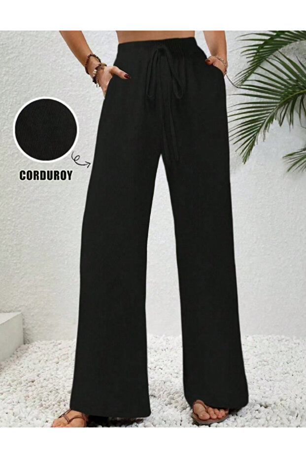 Pants, Black - 1