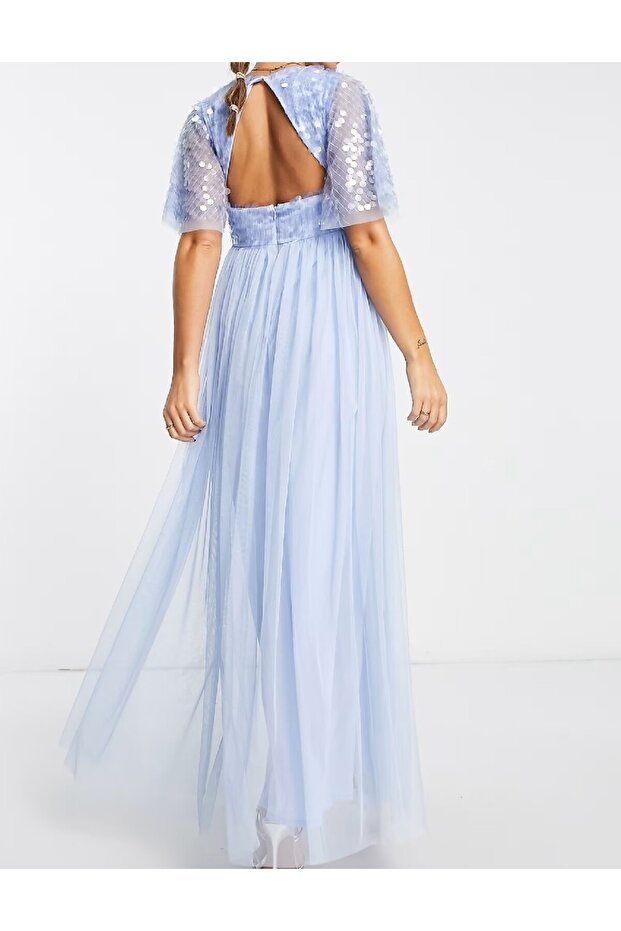 Rochie lunga, Albastru - 2