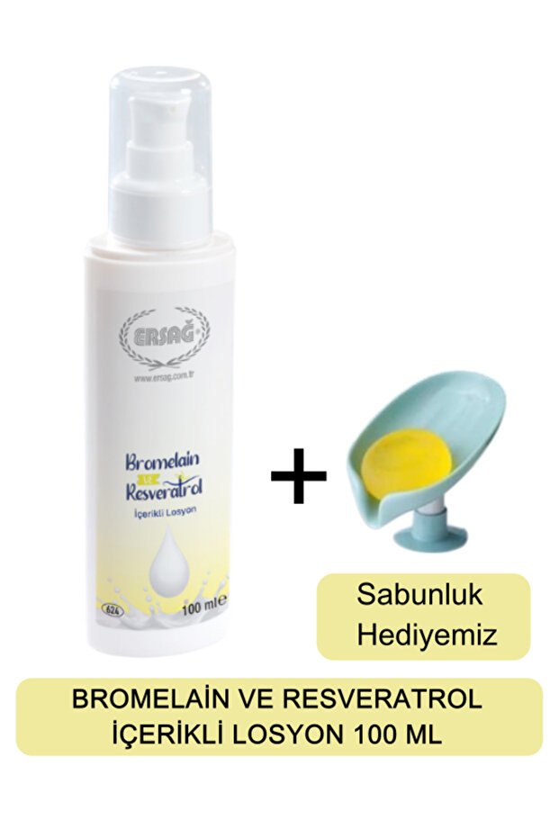 Lotion Containing Bromelain and Resveratrol 100 ml + (Our Soap Dish Gift) 624-08