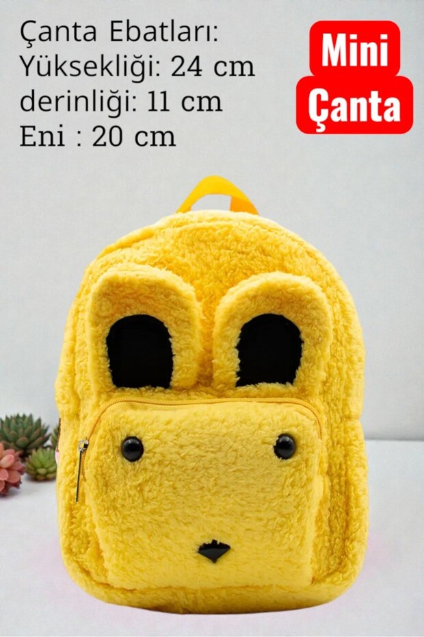 Plush Cat Pattern Lightweight and Comfortable Small Mini School Backpack for Nursery and Kindergarten for Ages 0-4