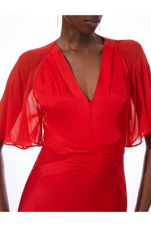 Rochie lunga, rosu - 2