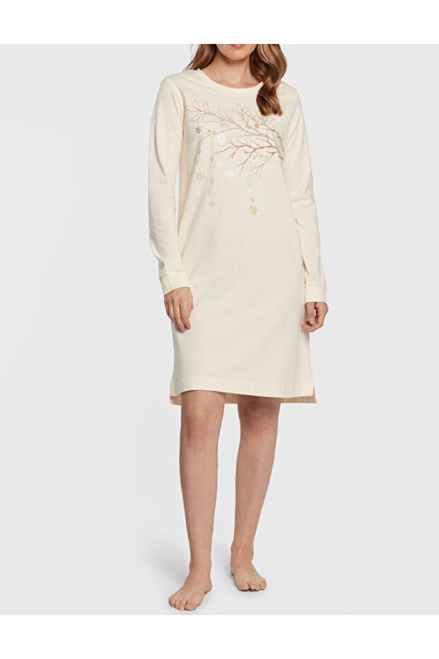 Rochie de noapte, Ecru - 1