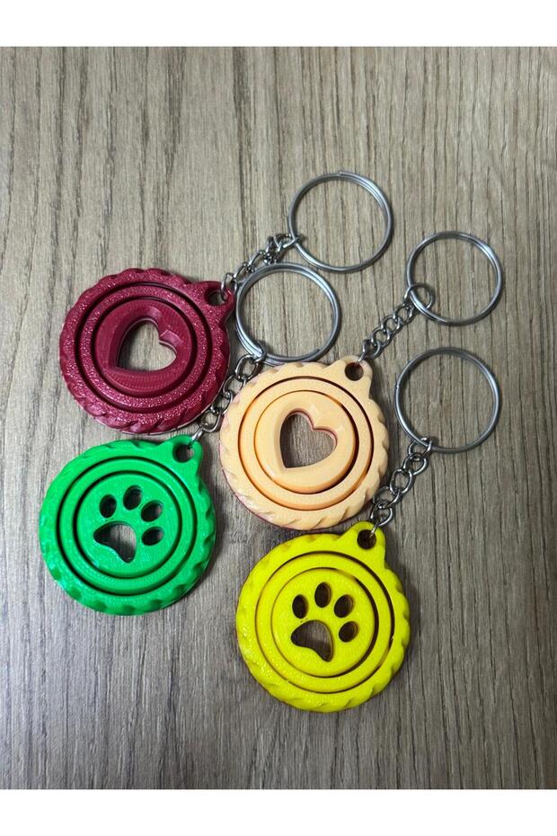 سلسلة مفاتيح على شكل نموذج دوار ثلاثي الأبعاد - 1