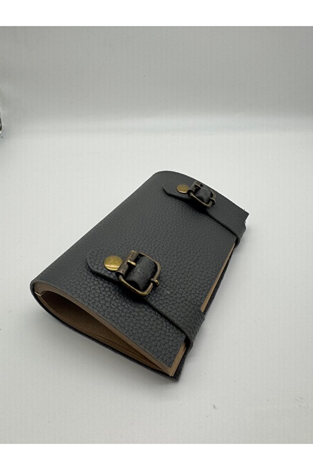 Faux Leather Float Model Notepad Gray - 1