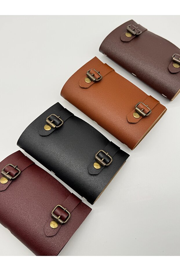 دفتر ملاحظات من الجلد الصناعي موديل Cig باللون البني - 3