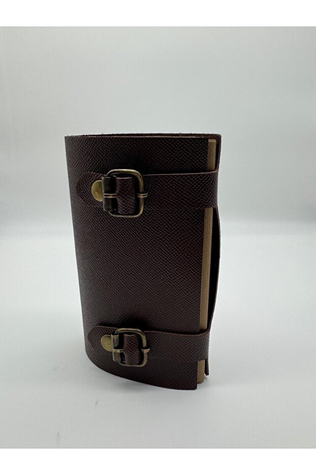 دفتر ملاحظات من الجلد الصناعي موديل Cig باللون البني - 2