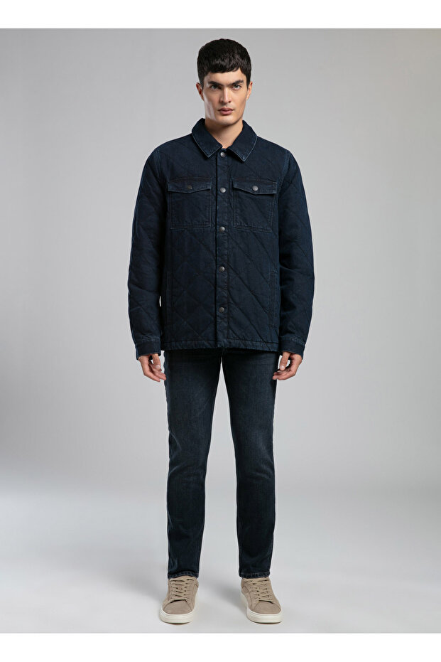 جاكيت دينم رجالي أزرق اللون بقصة عادية 261 LCM 131002 BRIXTON DENIM