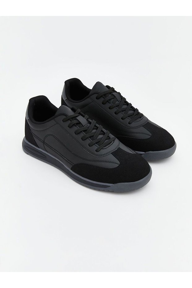 Koor Black Lace-Up Men's Sports Shoes