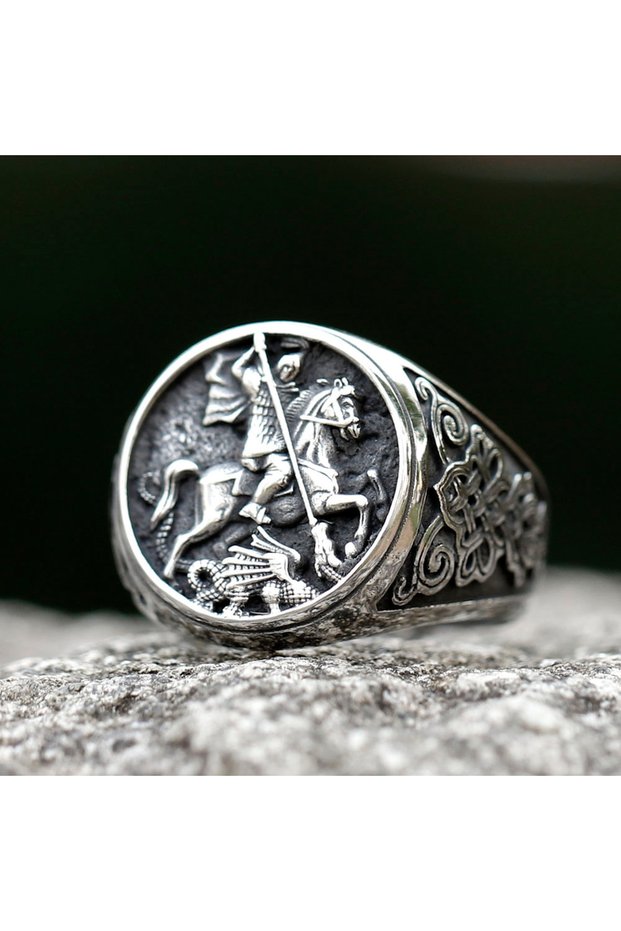 12 STEEL NEW Men's 316L stainless steel ring Special Design knight fashion Ring For Men Chic Fancy H