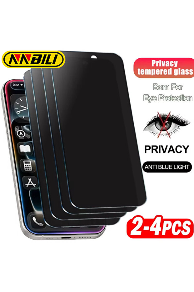 واقيات شاشة زجاجية لحماية الخصوصية لهاتف iPhone 17 Pro Max (قطعتان) من NNBILI (2-4 قطع)