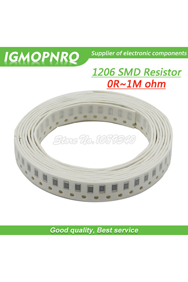 100K 100Pcs 1206 5% SMD resistor 0R - 10M 1/2W 0 1 10 100 150 220 330 470 ohm 1K 2.2K 10K 100K 200K