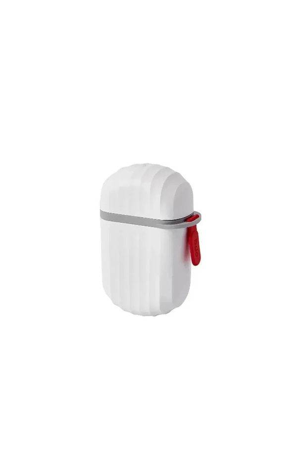 white Fashion Portable Sealed Waterproof Soap Box for Travel, Hiking, and Camping - Draining Design