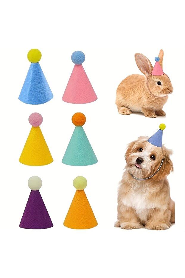 6Pcs 6pcs Mini Party Hats - Lightweight & Sturdy Cone Hats for Birthday, Wedding, Halloween, Christm