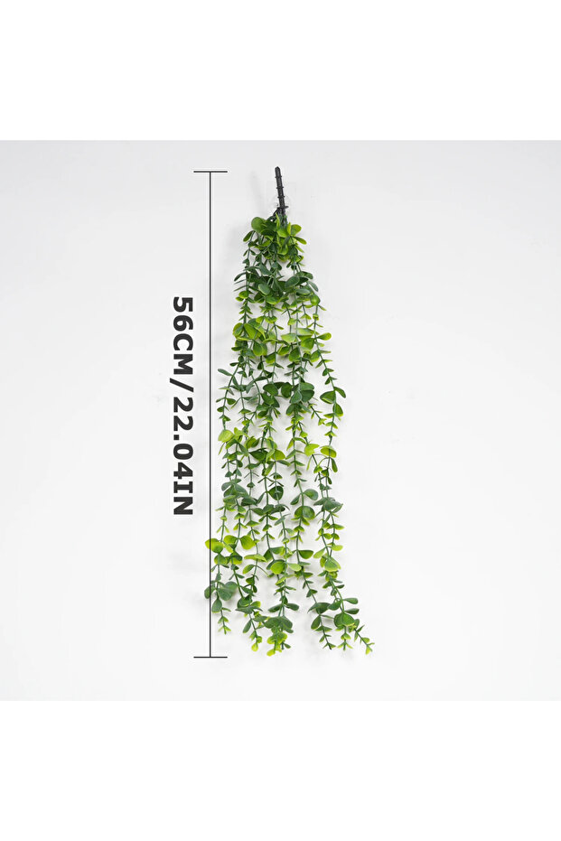 T87-01 1PC Artificial Eucalyptus Hanging Plant Fake Rattan Vine for Wall, Shelf, Home Decor, Room, M