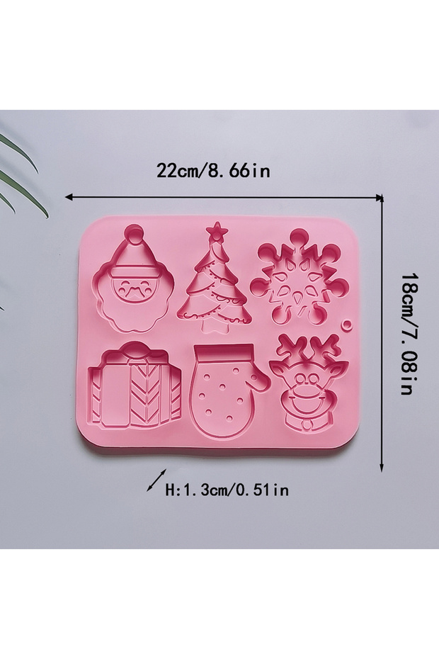 XY611-011 Various Styles Christmas Mold Silicone Chocolate Candy Mold For DIY Christmas Cake Decora
