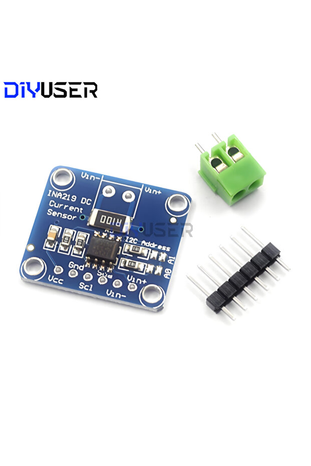 INA219 I2C Bidirectional Current Sensor Module DC 0-26V ±3.2A Power Monitor, 0.1% Shunt Raspberry Pi