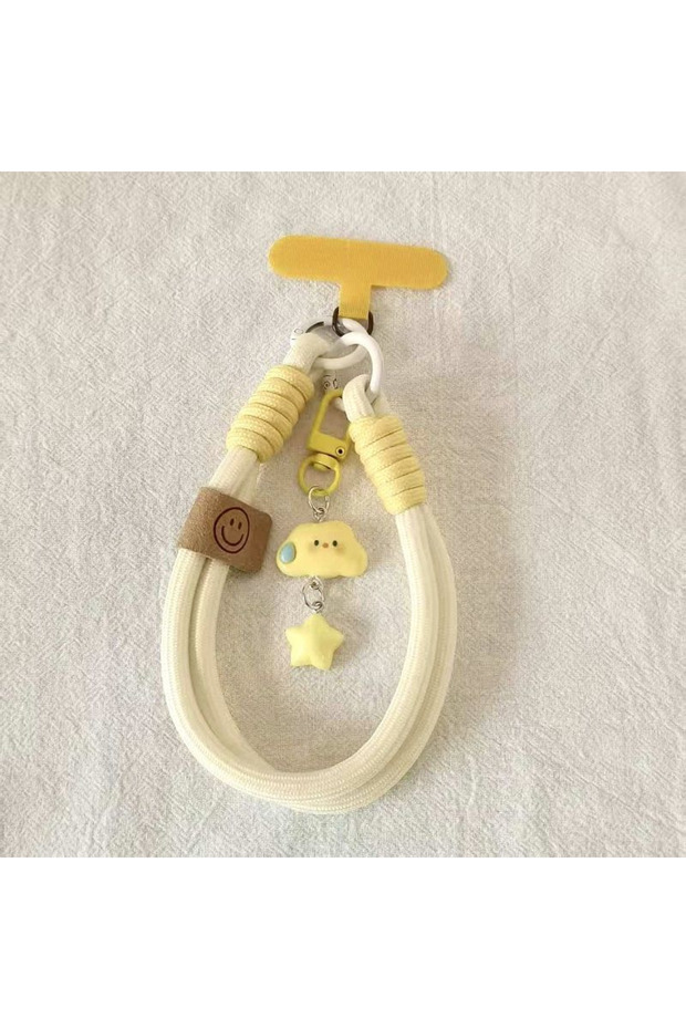 yellow Moda nuvem cordão de telefone celular chaveiro pingente caneca pacote de câmera cordão artesa