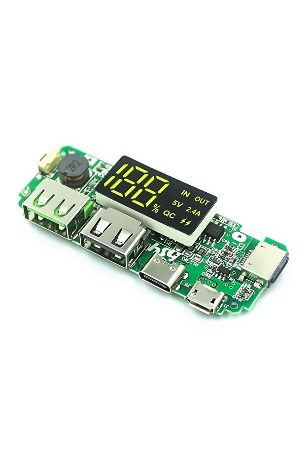 5V 2.4A LED Dual USB 5V 2.4A Micro/Type-C USB Mobile Power Bank 18650 Charging Module Lithium Batter