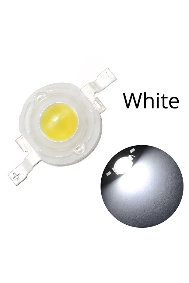 1W white 10Pcs 1W High Power LED Chip Lamp Bulb 110-120LM Bead Line Emitter Diode White Red Green Bl