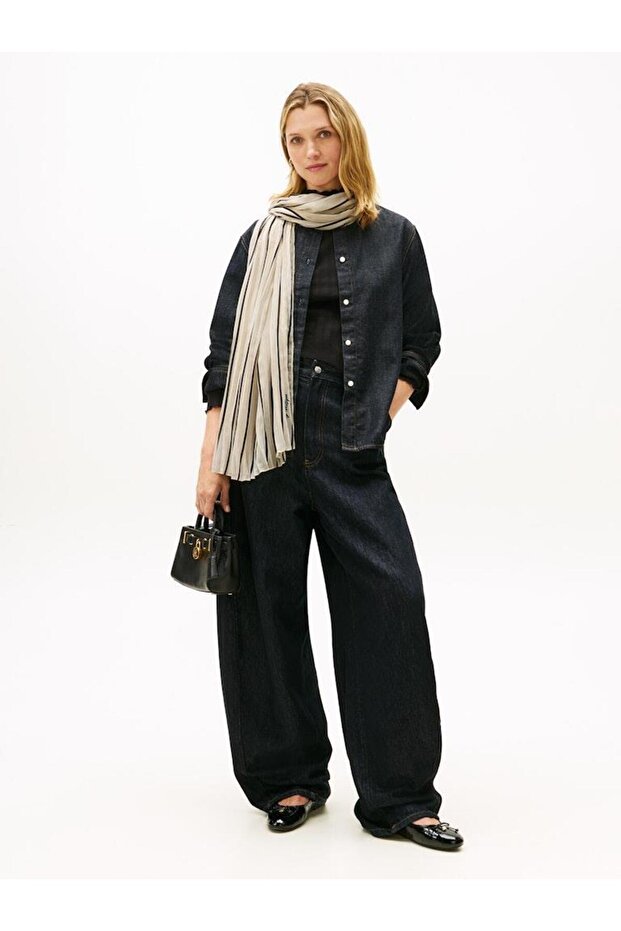 TOMMY SCRIPT CHIFFON SCARF - 4