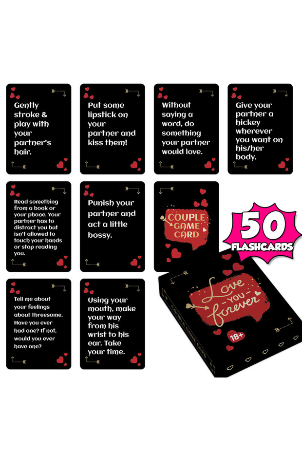 50pcs 50pcs Romantic Couple Game Cards for Date Nights & Anniversaries, Fun Conversation Starters fo