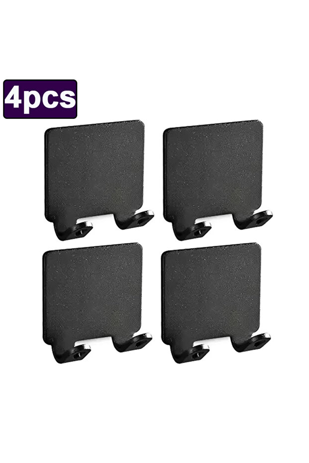 4pcs Black 4pcs Punch Free Razor Holder Men's Shaving Shaver Hanger Rack Wall Waterproof Bathroom Ra