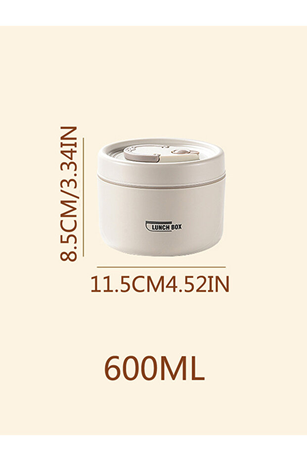 Apricot-L 1/2/3/4pcs Portable Insulated Food Lunch Container Set with Thermal Lunch Box Separate Sta