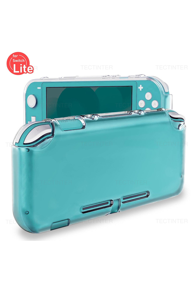 جراب شفاف من مادة TPU، جراب واقٍ شفاف لجهاز Nintendo Switch Lite، غطاء شفاف ناعم S