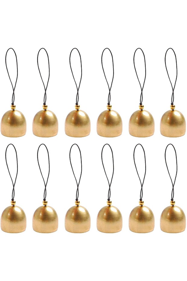 4PCS DIY Metal Wind Chimes Mini Jingle Ornament 2.85cm Tree Pendant Decor Hanging Anti-theft Bell...