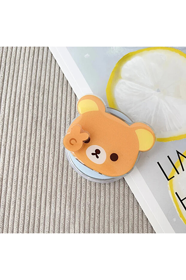 2 Ins Cartoon Animal Teddy Bear Suitable for Magsafe Magnetic Mobile Phone Rotation Stand Folding T.